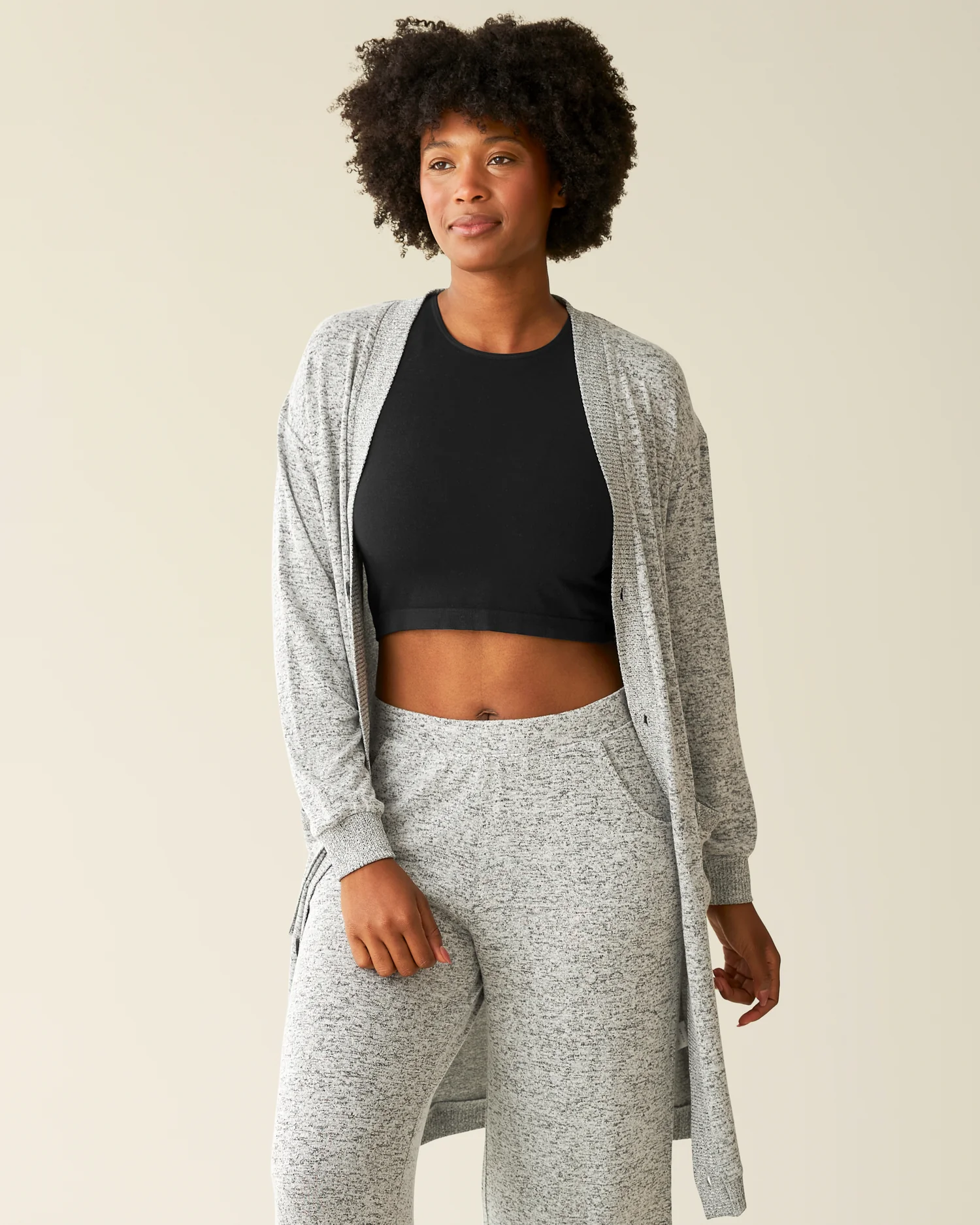 CozyKnit Long Cardigan | Grey Heather - Image 4