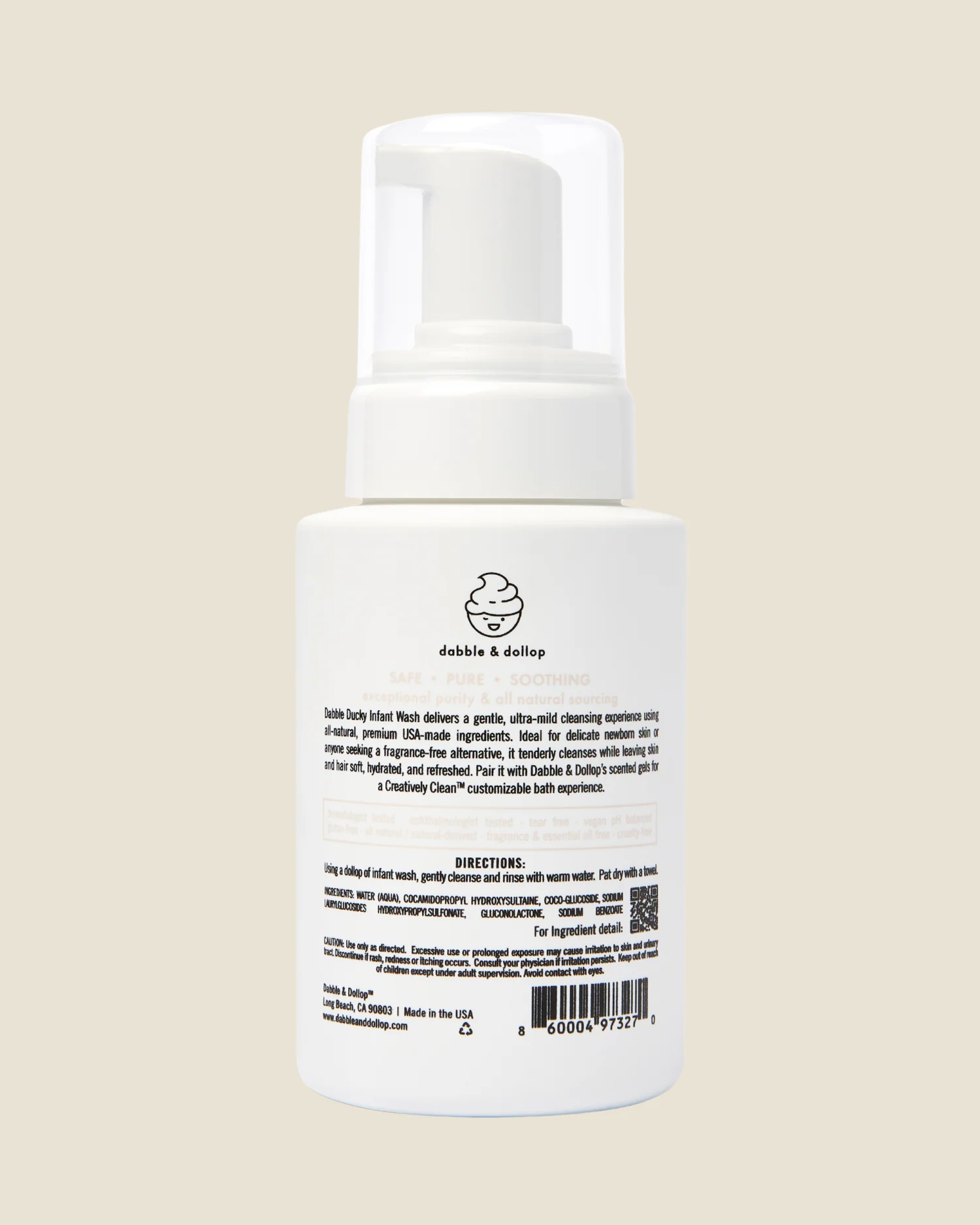 Dabble & Dollop - Fragrance Free Foaming Infant Wash - Image 2
