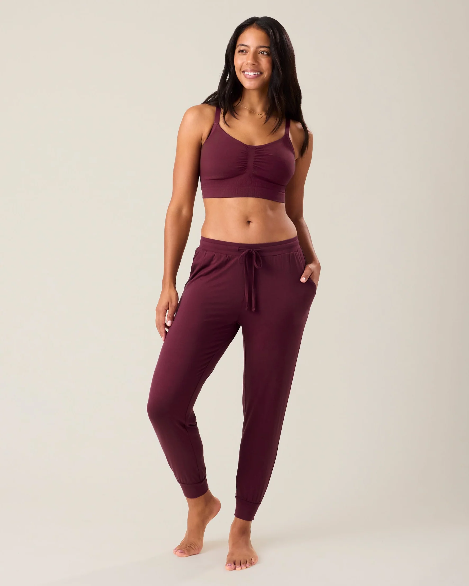 Ultralight Sleep & Lounge Jogger | Deep Burgundy - Image 2