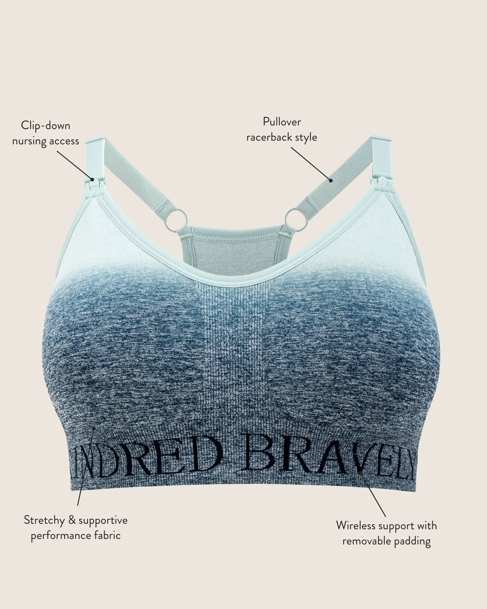 Sublime® Nursing Sports Bra | Heather Grey - Image 6