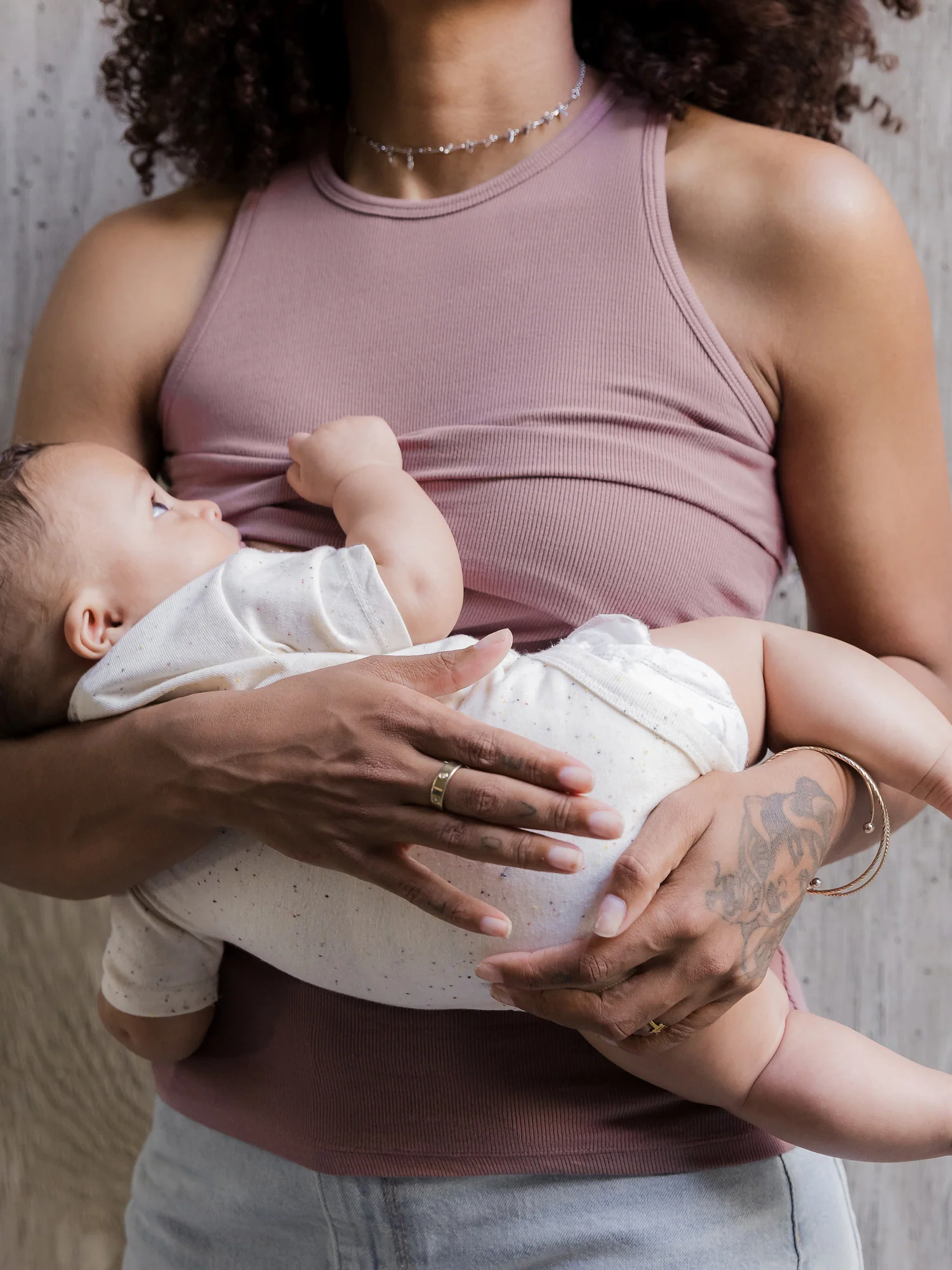 Ribbed Bamboo Racerback Nursing Tank | Twilight - Image 2