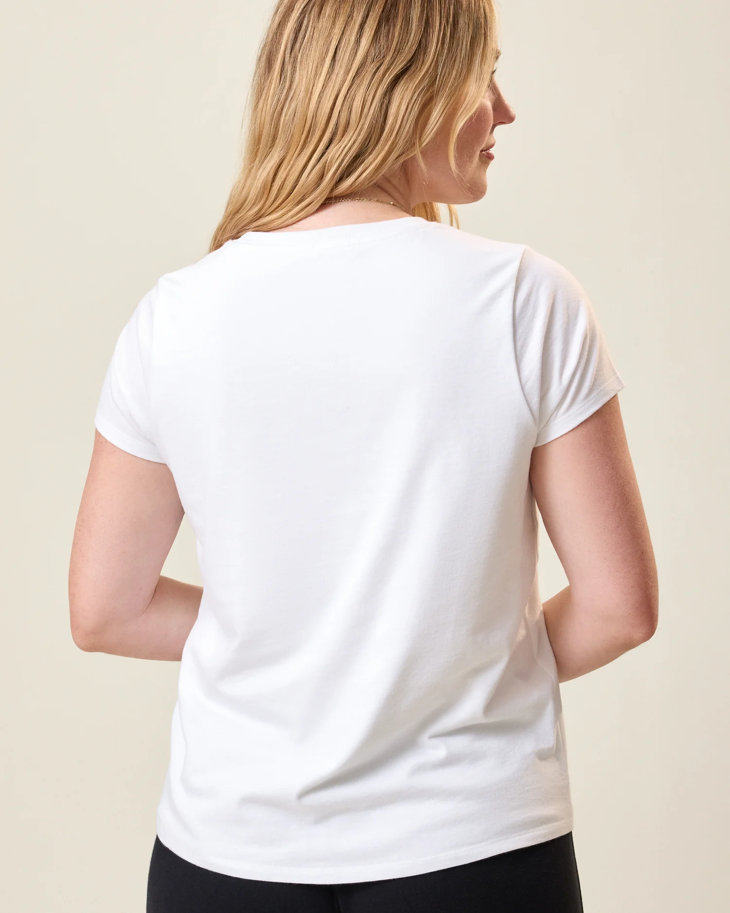 Slim Fit Cotton Nursing T-shirt | White - Image 5